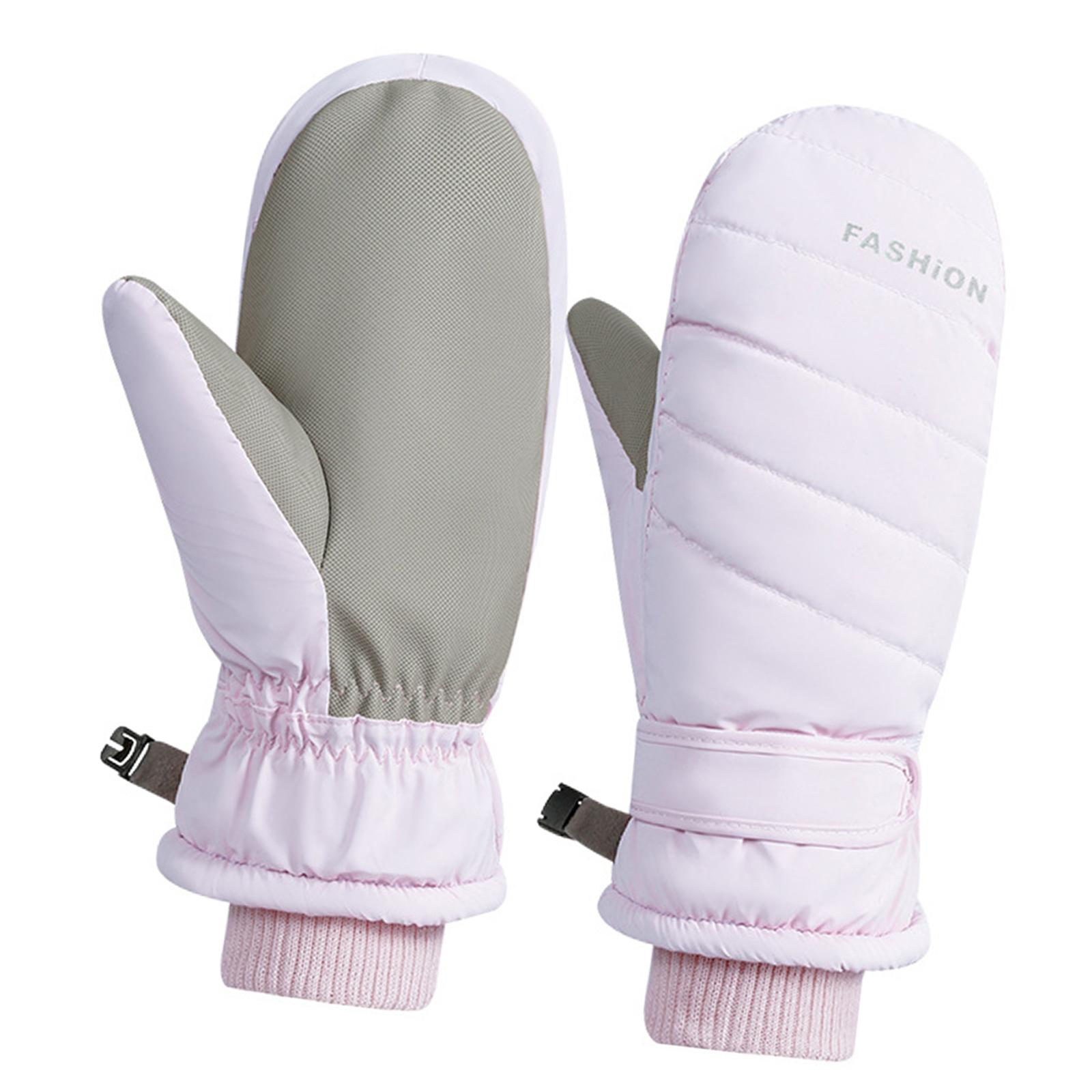 

1 пара Зимних Водонепроницаемых Утепленных Перчаток Варежки для Занятий Спортом на Открытом Воздухе Лыжные Перчатки для Занятий Спортом на Открытом Воздухе и Снежной Активности фиолетовый