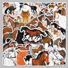 50 Horse Cartoon Waterproof Stickers: Creative Animal Designs for Laptops, Phones, Planners, and Thermos Cups (50 Pack)