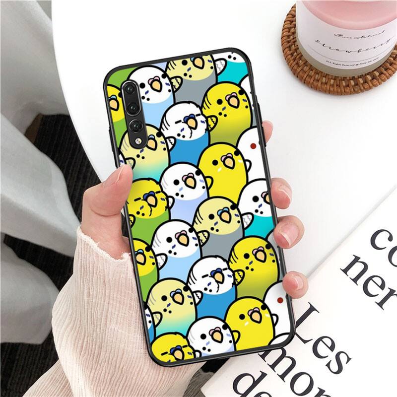 YNDFCNB Chubby Cockatiels Parrotlets Hello Parrot Bird Phone Case for Huawei P30 40 20 10 8 9 Lite Pro Plus Psmart2019
