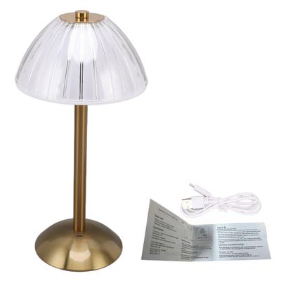 Industrial LED Table Lamp USB Rechargeable Rustic Desk Lamp Stepless Dimmmable Bedside Night Light