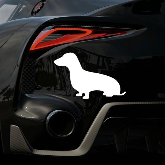 Cute Dachshund Dog Vehicle Reflective Motorcycle Car Sticker Decals Decoration