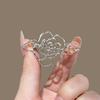Women Brooch Hollow Rose Flower Design Polished Finish Brooch Pin Dress Coat Sweater Badge Versatile Fashion Accessory