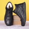 Cotton Shoes Men's New Winter Velvet Warm High-top Casual Leather Shoes Soft-soled Sports Casual Shoes Thickened Snow Men's Shoes