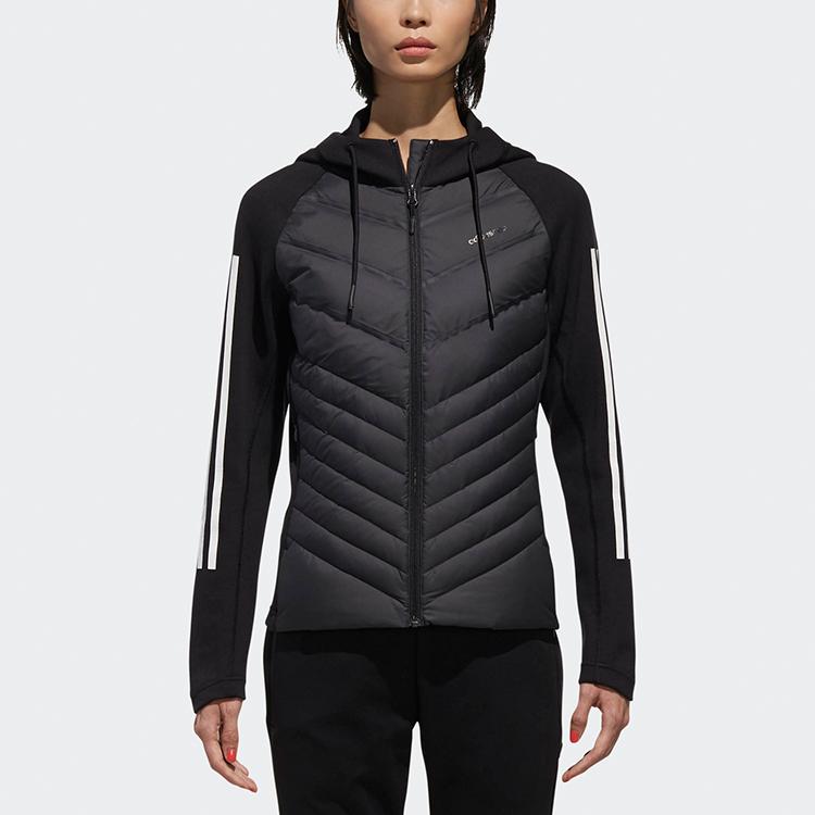 Adidas Neo Daily Daunenjacke mit schmaler Passform und Kapuze Damen Oberbekleidung Schwarz DM4349