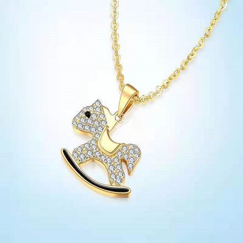 Pony Necklace Female Korean Temperament Simple Design Qixi Festival Send Girlfriend Network