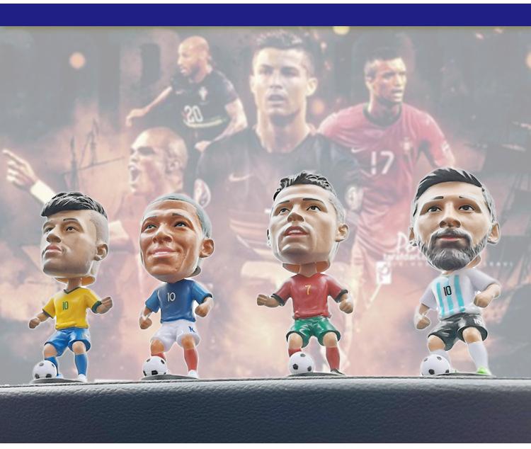 CR7 & Neymar Bobblehead Doll - Football Star Car Ornament Gift for Boys