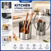 KEBIDU Stainless Steel Pot Lid Holder Spatula Rack Kitchen Storage Organizer Vertical Cutting Board Chopping Board Stand for Kitchen