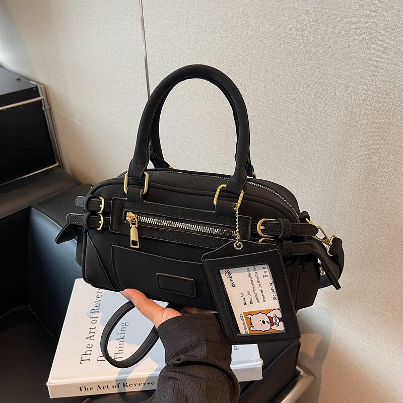 Premium retro matte bag women's new fashion versatile messenger bag portable bowling bag