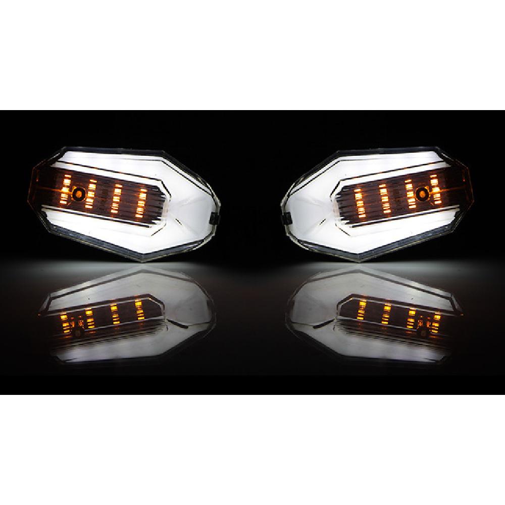 12V Universal Motorcycle Turn Signal Light Flasher Drl-White Turn-Yellow