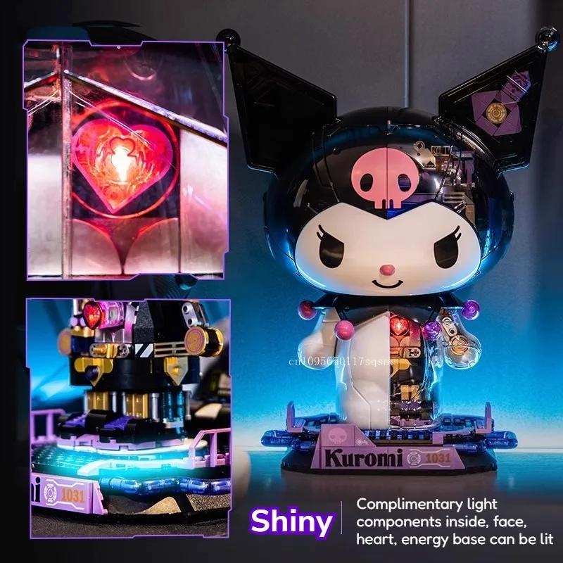 Building Blocks Kuromi Semi-mechanical Assembly Toy Collector Model Cartoon Desktop Ornaments Children's Holiday Gift