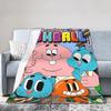 The Amazing World Of Gumballs Soft Warm Blanket Child Plush Throw Blanket Pattern Couch Chair Flannel Bedspread Sofa Bed Cover