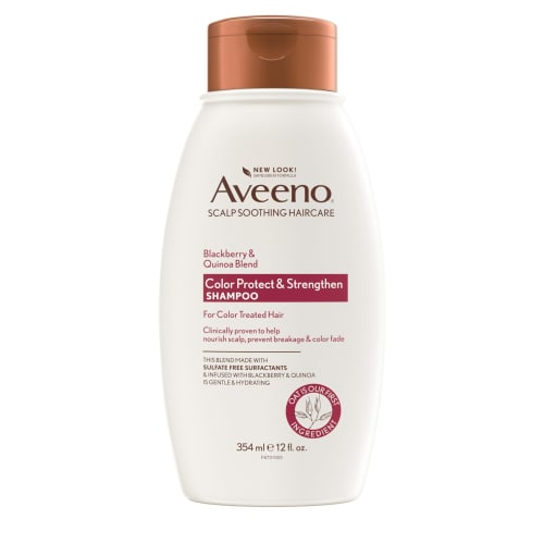 

Aveeno Blackberry Quinoa Protein Blend Shampoo 12 fl oz (354 ml) / Aveeno Blackberry Quinoa Protein Blend Shampoo (Ships from overseas)