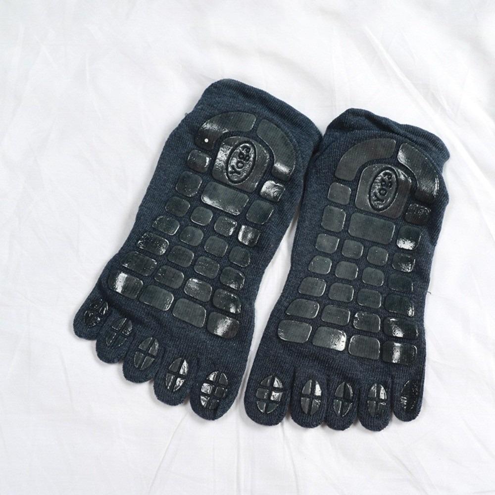 Thickened Five Fingers Socks Non Slip Grip Winter Socks Non Slip Grip Socks  Winter Season темно-синий