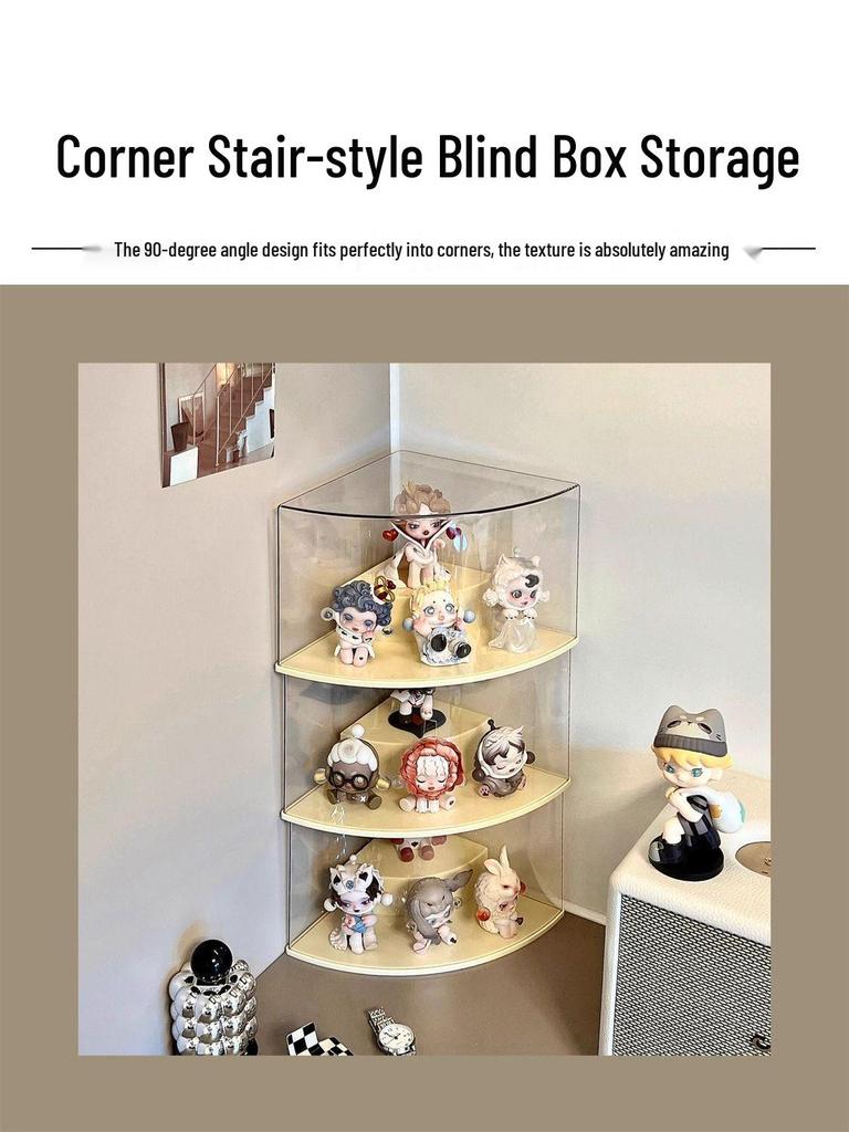 Light Weave Transparent Display Box: Dustproof Garden Pendant & Doll Figure Storage Stand