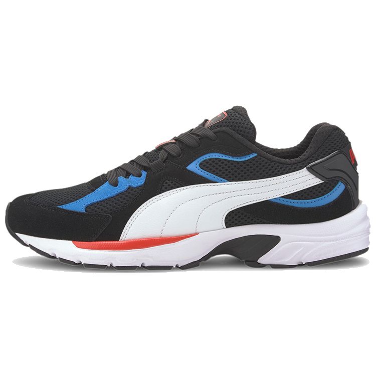 Puma Axis Plus Round Toe Lace-Up Shock Absorbing Non-Slip Lightweight Low-Top Running Shoes Unisex sneaker White Black Blue 370286-08