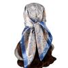 High Quality Silk Feeling Scarf Square Floral Printed Shawl Wrap Spring Summer Neckerchief Hair Band Lady Decor Foulard 90X90Cm