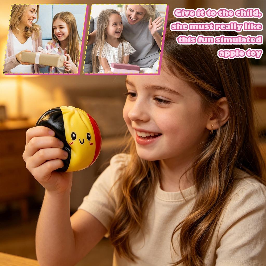 Dumpling Squishy Toy Slow Rising Stress Relief Squeeze Toy with National Flag Print for Kids and Adults Home Office Decor