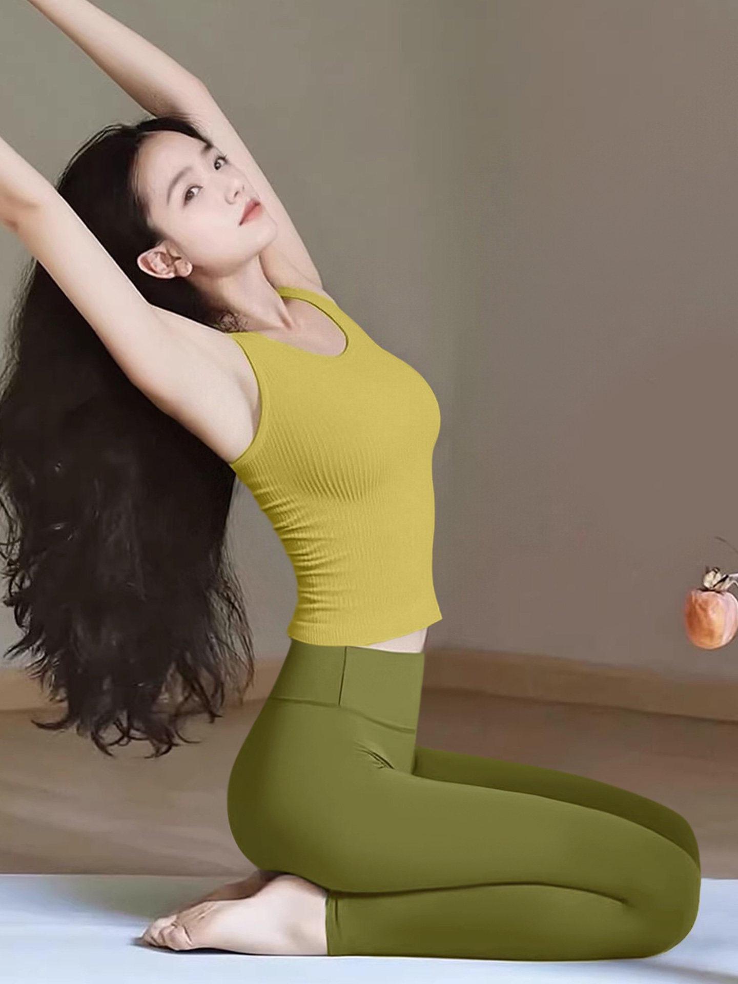 2026 Women s High-End Racerback Yoga & Pilates Suit: Summer Fitness Vest Top Set S (85-100)