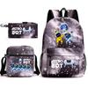 Astro Bot Children's School Bag, Cosmic Robot Elementary School Student Starry Sky Backpack Leisure Bag