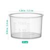 Kichvoe 100pcs Plastic Liquid Measuring Cups: 10ml Graduated Beakers, Clear, with Scale, for Kitchen and Laboratory Use