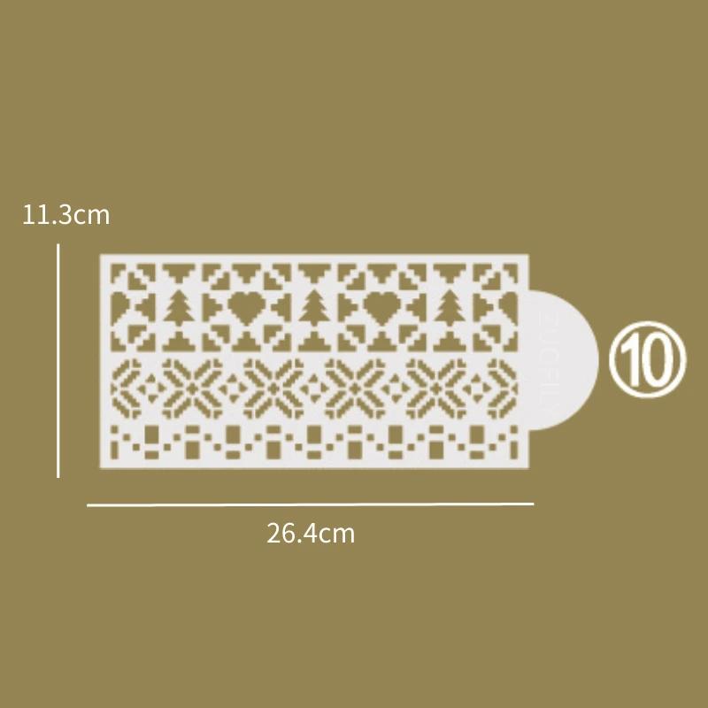 Nowe szablony falistej koronki z masy cukrowej do ciasta, szablony do wytłaczania ciasta, szablony do pieczenia ciasteczek, do malowania natryskowego, puste szablony do dekoracji tortu weselnego