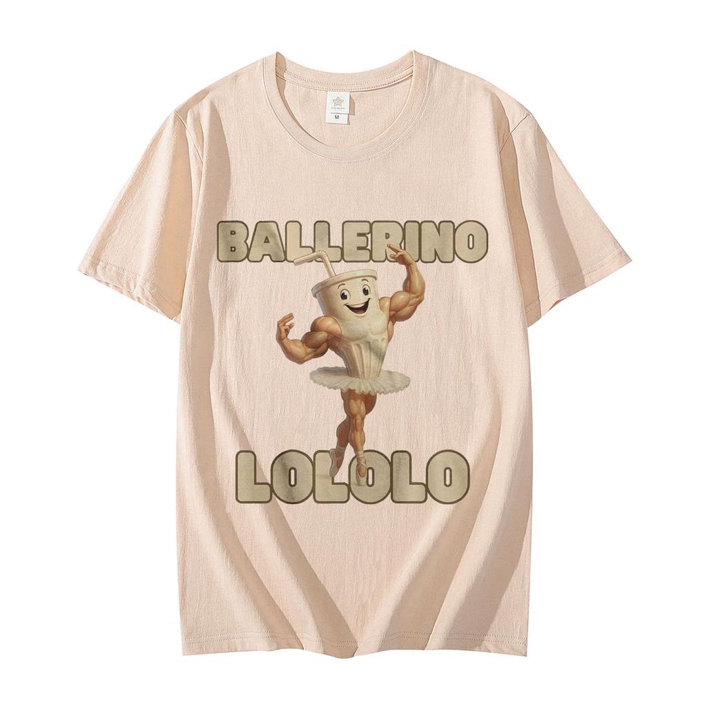 Ballerino LoLoLo Dancer Graphic T Shirts Funny Italian Brainrot Meme Merch Tshirts Mens Women Casual Fashion Oversized Tshirt
