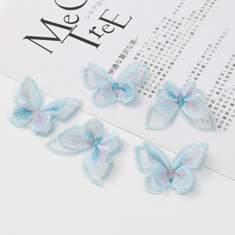 10PCs Artificial Flowers Butterfly Fake Flowers Gifts Wedding Decoration For Home Room Decor DIY Crafts Hair Brooch Accessories