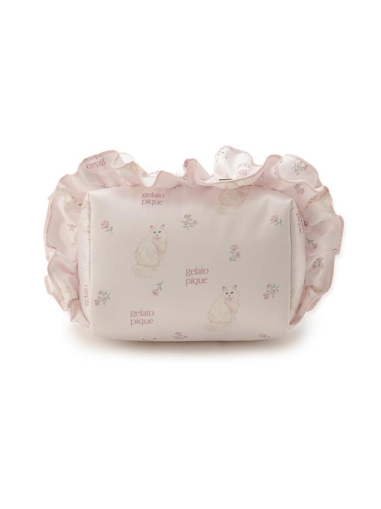 gelato pique Flower Cat Print Pouch PWGB261604 Pink Free Size Women's