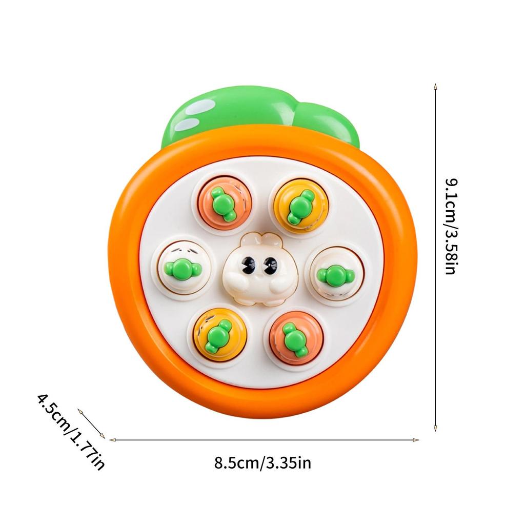 Handheld Reaction Training Toy For Kids With Cute Carrot Design And Quick Response Gameplay
