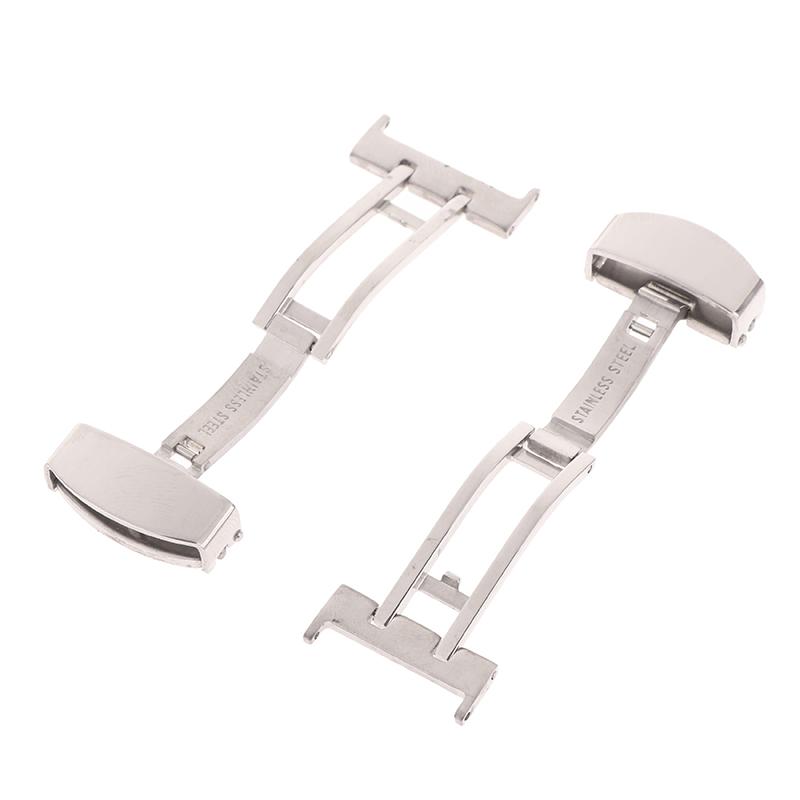 Cataramă de ceas cu fluture din oțel inoxidabil, 14 mm, 16 mm, 18 mm, 20 mm, 22 mm, catarame pliabile cu buton, pentru curea de ceas