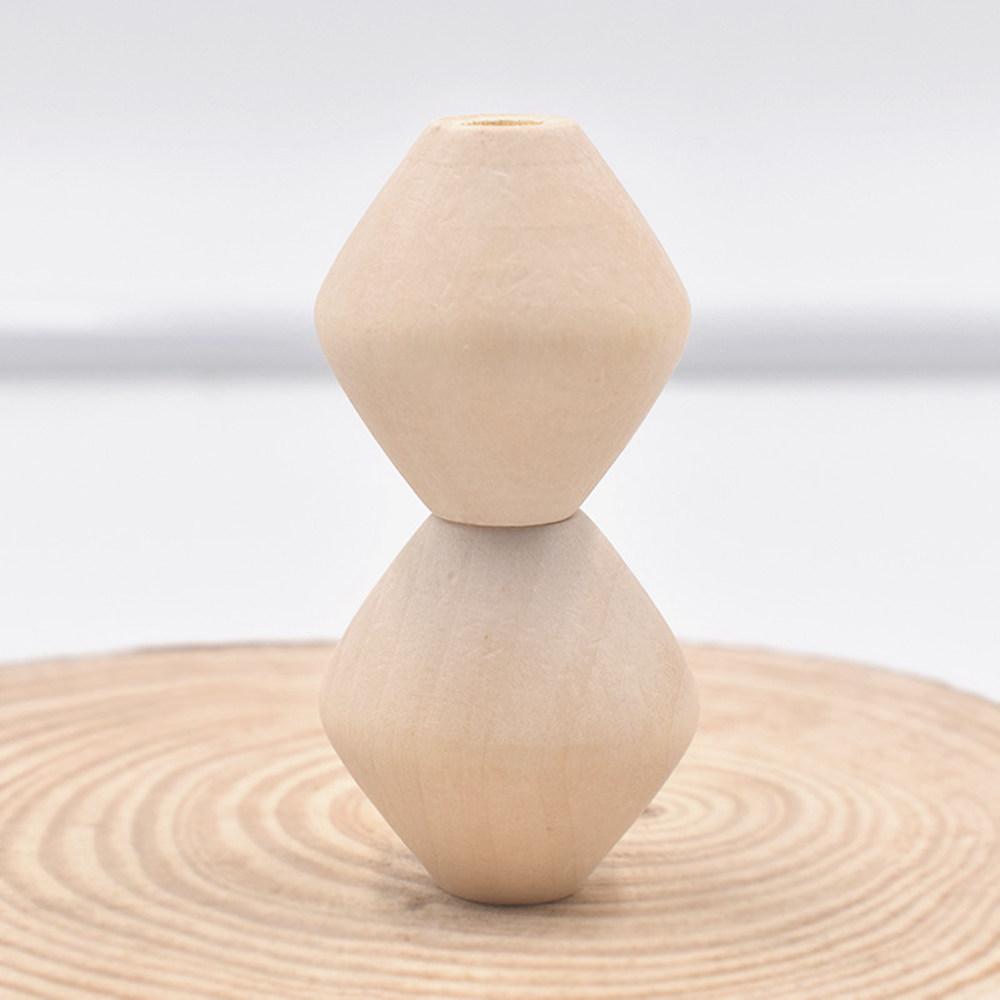 15 Adet Büyük Koni Şeklinde 30x28mm Doğal Ahşap Gevşek El Yapımı Büyük Delikli Boncuklar Kendin Yap El Sanatları Ahşap İşçiliği Takı Yapımı Aksesuarları İçin
