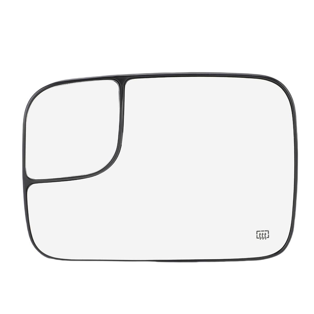 Heated Convex Mirror Glass with Blind Spot Glass Side View Mirror Glass Lens Replacement for 1500 2500 3500 2002 2008