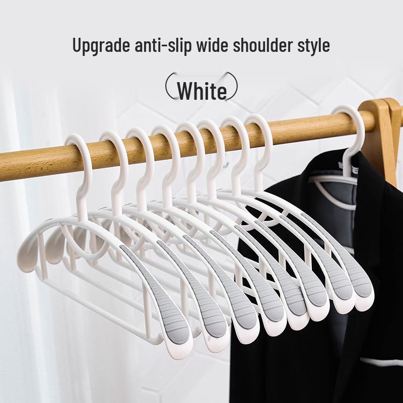 Non-Slip Wide Shoulder Plastic Clothes Hanger - Traceless, No Deformation, Ideal for Coat Drying