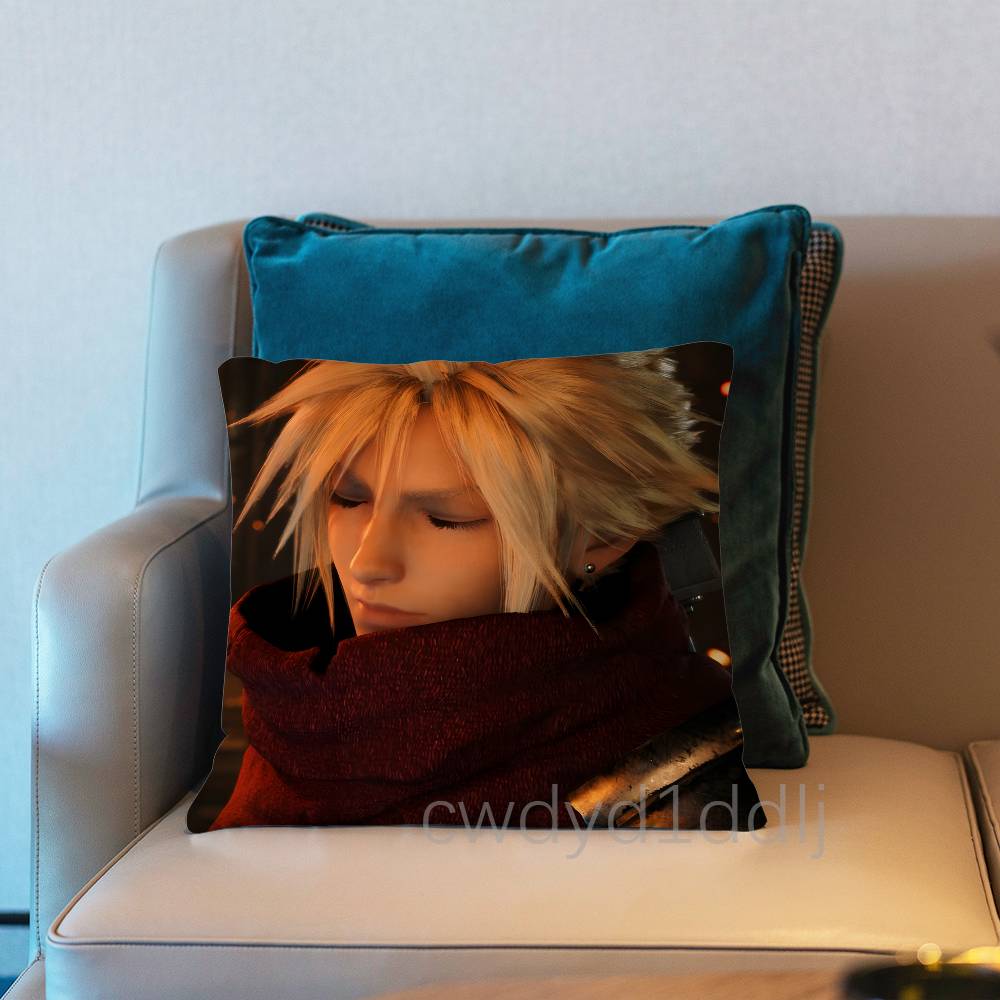FFinal Fantasy VII Cloud Cushion Cover Pillow Cover Decor Pillowcase Printed Cushion Case For Couch