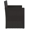 Vidaxl Ławka Ogrodowa Z Poduszkami, Czarna, 105 Cm, Polirattan