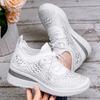 Shoes Women's Shoes Versatile Summer New Breathable Casual Shoes Mesh Comfortable Height Increasing Mom Sneakers