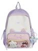 Schoolbag college style schoolbag female junior high school students cute Japanese transparent bar pain bag large food backpack student backpack tide