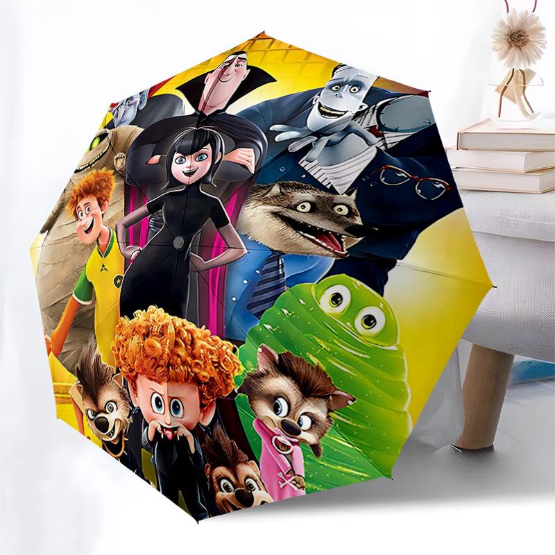 

1pc Golden Anime Character Automatic Folding Umbrella, Portable Tri-Fold Design with Iron Frame, Outdoor for Fans, Travelers, Daily Use, Perfect Gift