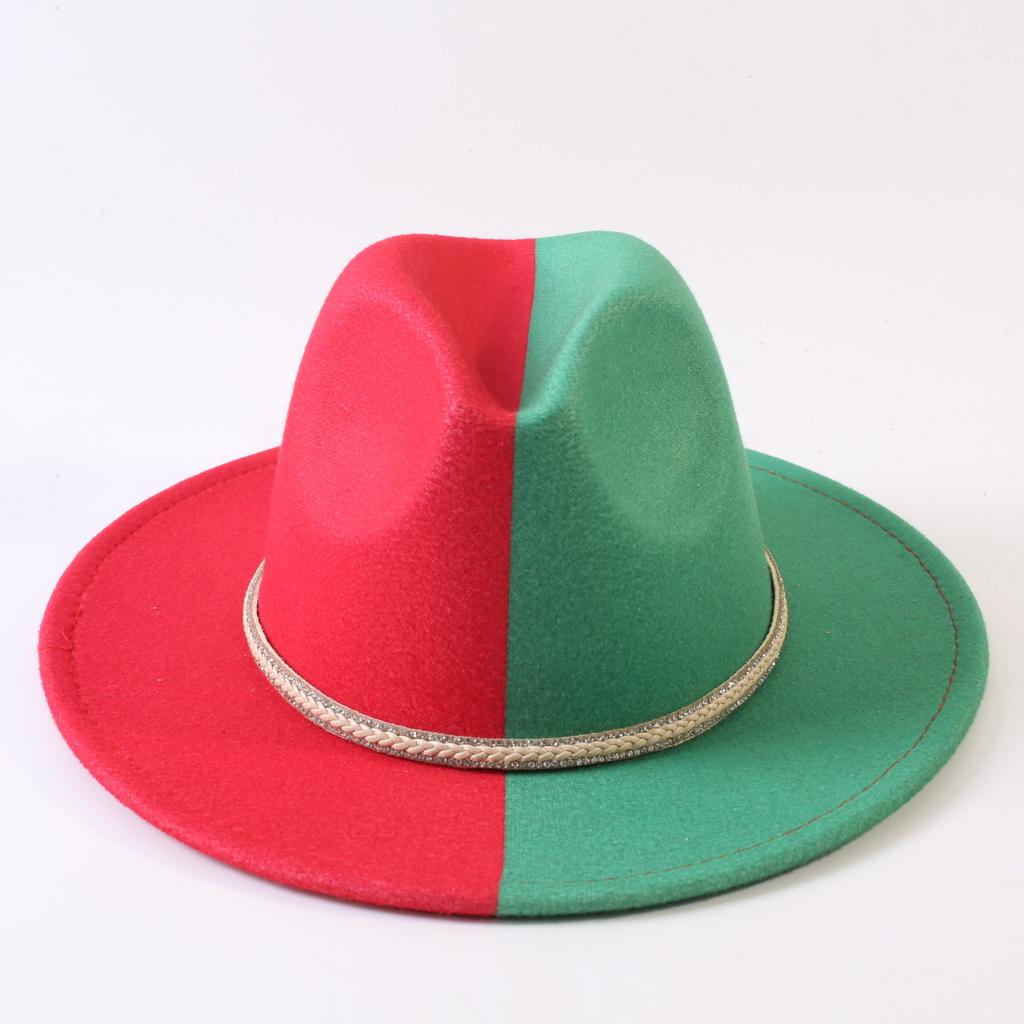 Popular European and American Classic Double-color Wide-brimmed Top Hat Men's and Women's Fashion OL Style Cowboy Hat Jazz Hat
