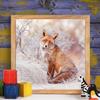 Full Square Round Diamond Painting Winter Diamond Embroidery Fox Mosaic Animal Home Decoration Wall Art