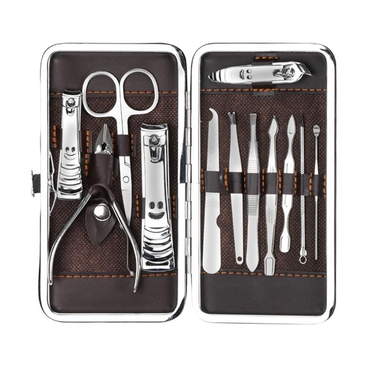 Factory Supplier Pedicure Manicure Tools Nail Clippers Kit Nail Grooming Kits Case Manicure Set Personal Care With PU Leather чёрный