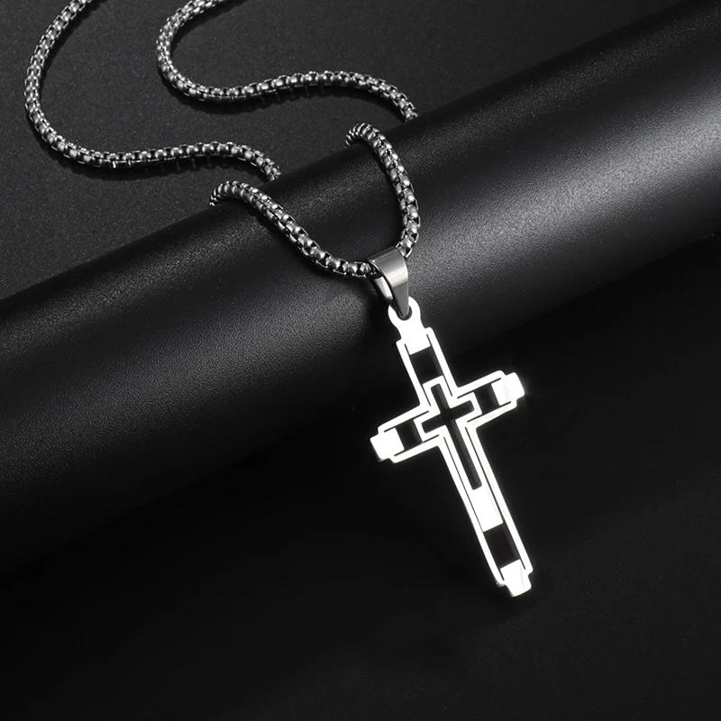 Męski Punkowy Najnowszy Krzyż Rycerz Świątynny Klasyczny Wisiorek Naszyjnik Męski Amulet Biżuteria