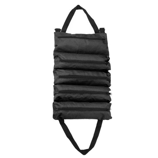 Roll-up Tool Storage Bag Heavy Duty Oxford Cloth Waterproof Foldable Portable Electrician Car Hardware Tool Organizer Storage Pouch
