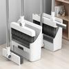 Broom and Dustpan Set Self-Cleaning Teeth Design Stand Up Broom and Dustpan for Home Office Indoor Outdoor Sweeping