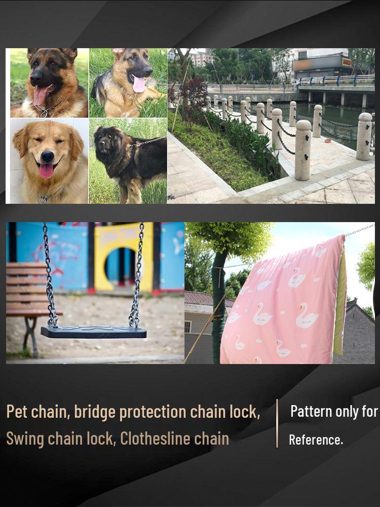 304 Stainless Steel Chain: Long & Short Links for Clothesline, Pet Chain, Swing, Guardrail, Lifting, and Chandelier.