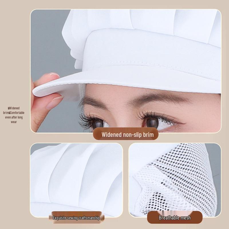 Women's Breathable Dustproof Kitchen Chef Hat - Sanitary Head Cover for Catering and Workshops