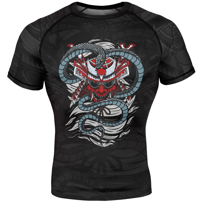 Dragon 3D Print Sport  Breathable Men Tshirt Outdoor Street Boxing Fitness Jiu-jitsu Training Team Uniform Short Sleeve