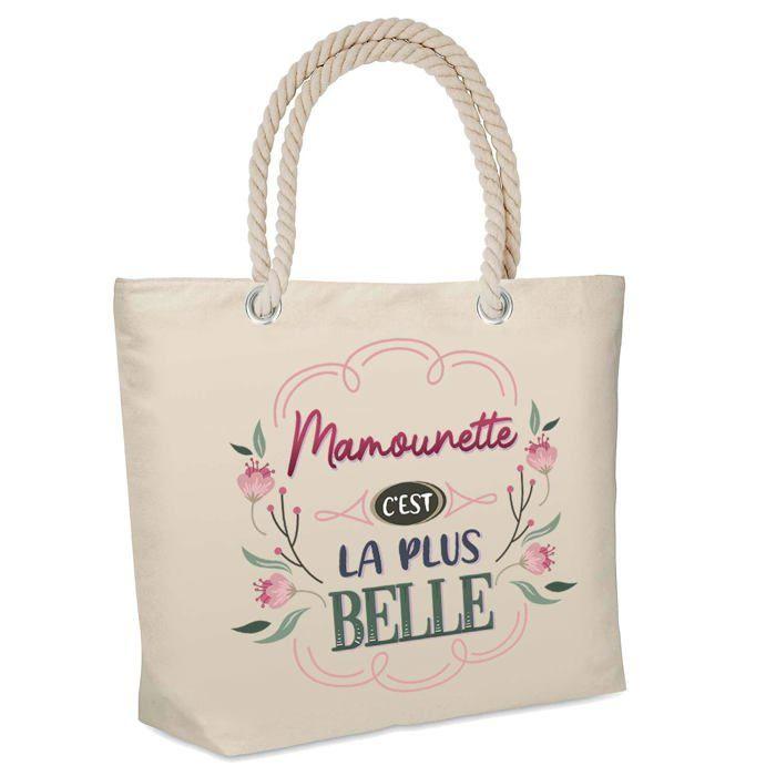 Sac cabas - PLANETEE - Mamounette la plus belle - Isotherme - Jute - Imprimé en France