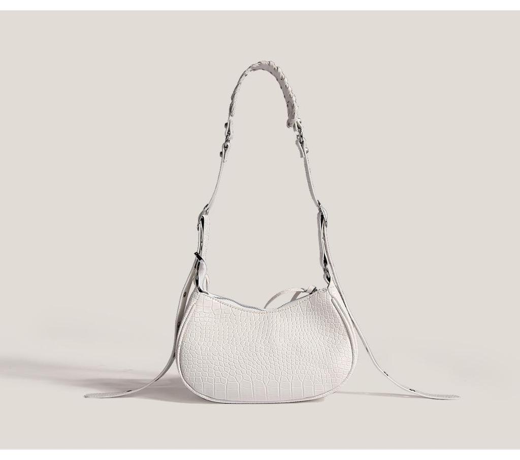 2024 Women's Motorcycle Style Rivet Tassel Shoulder Bag – Summer Pleated Underarm and Messenger Bag