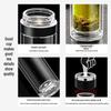 YUZUN Double-Wall Glass Tea Infuser Travel Mug